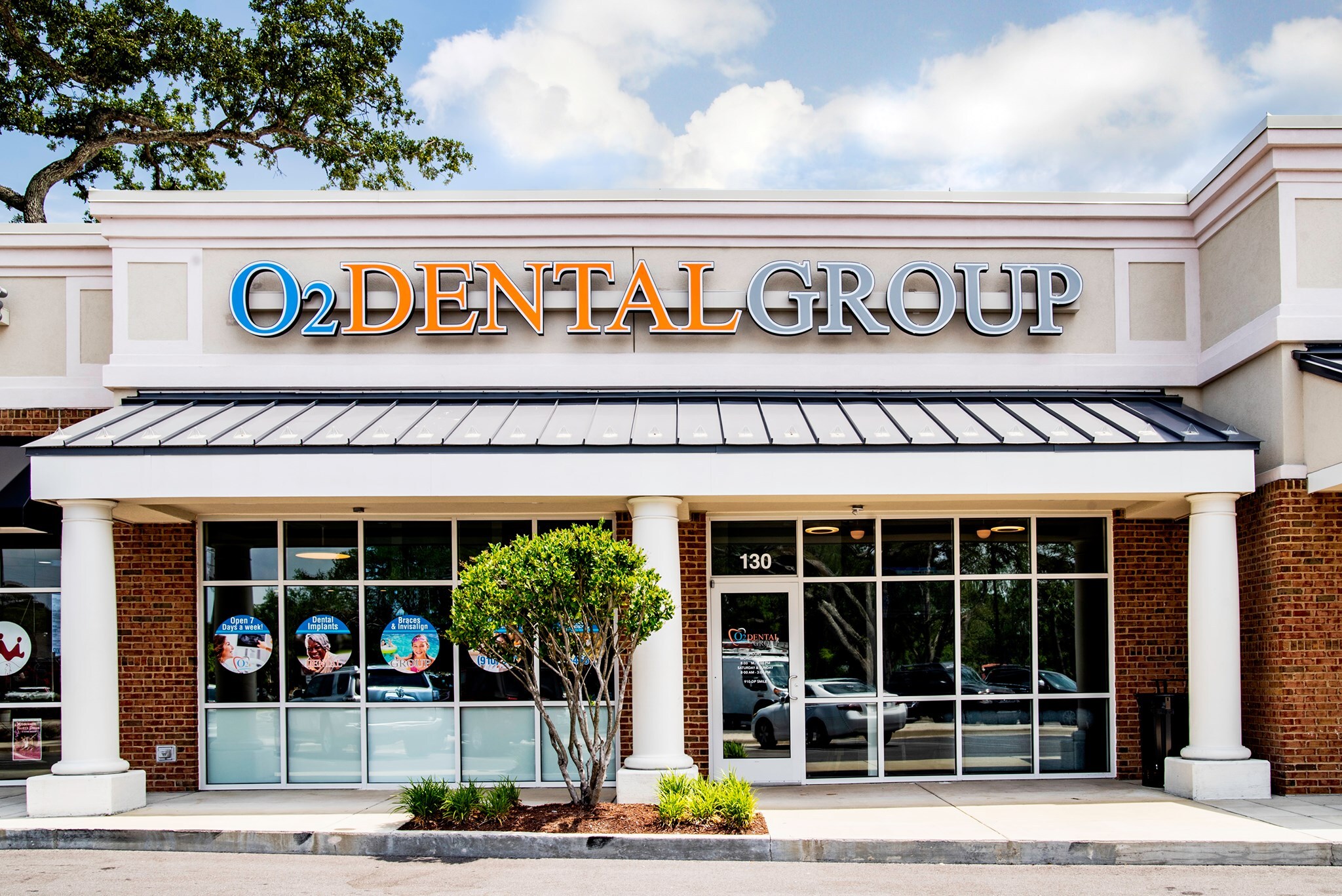 Storefront of O2 Dental Group dentist office