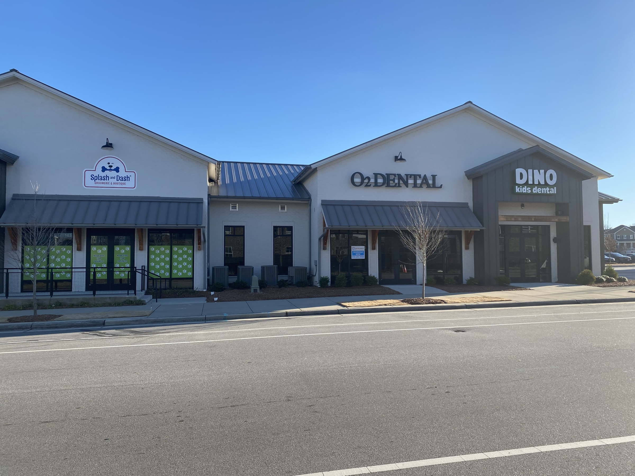 Exterior of O2 Dental Group dentist office in Raleigh